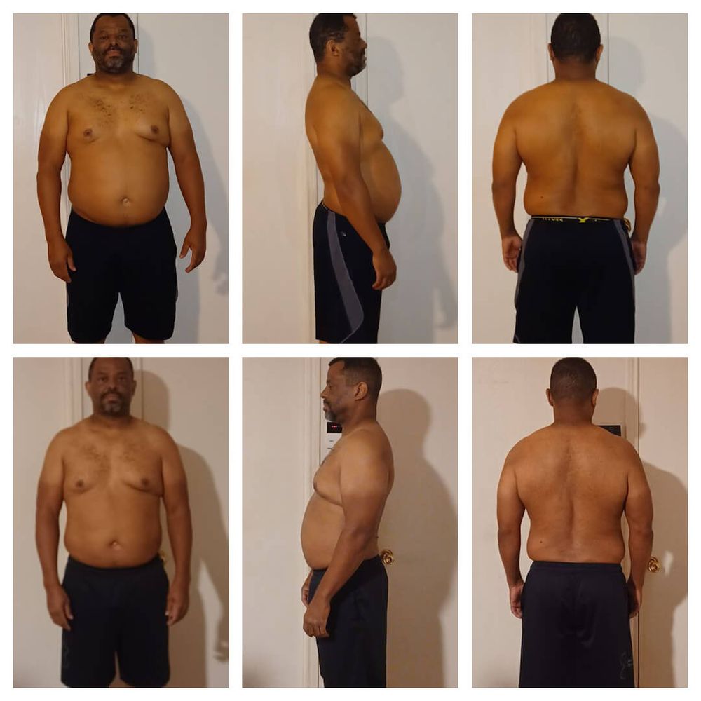 Ken before and after his 16-week Kettlebell KUTS program