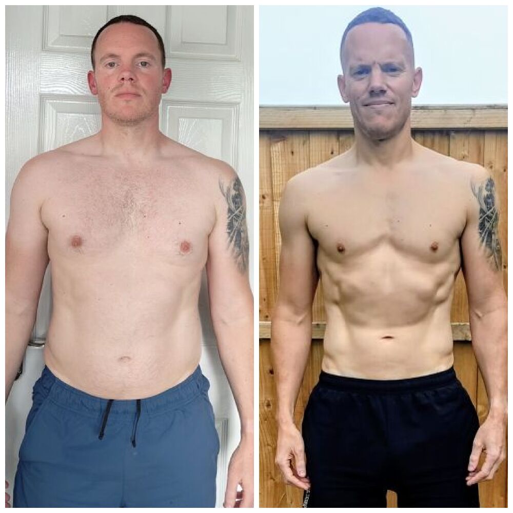 Tom kettlebell before and after transformation Precision Kettlebells