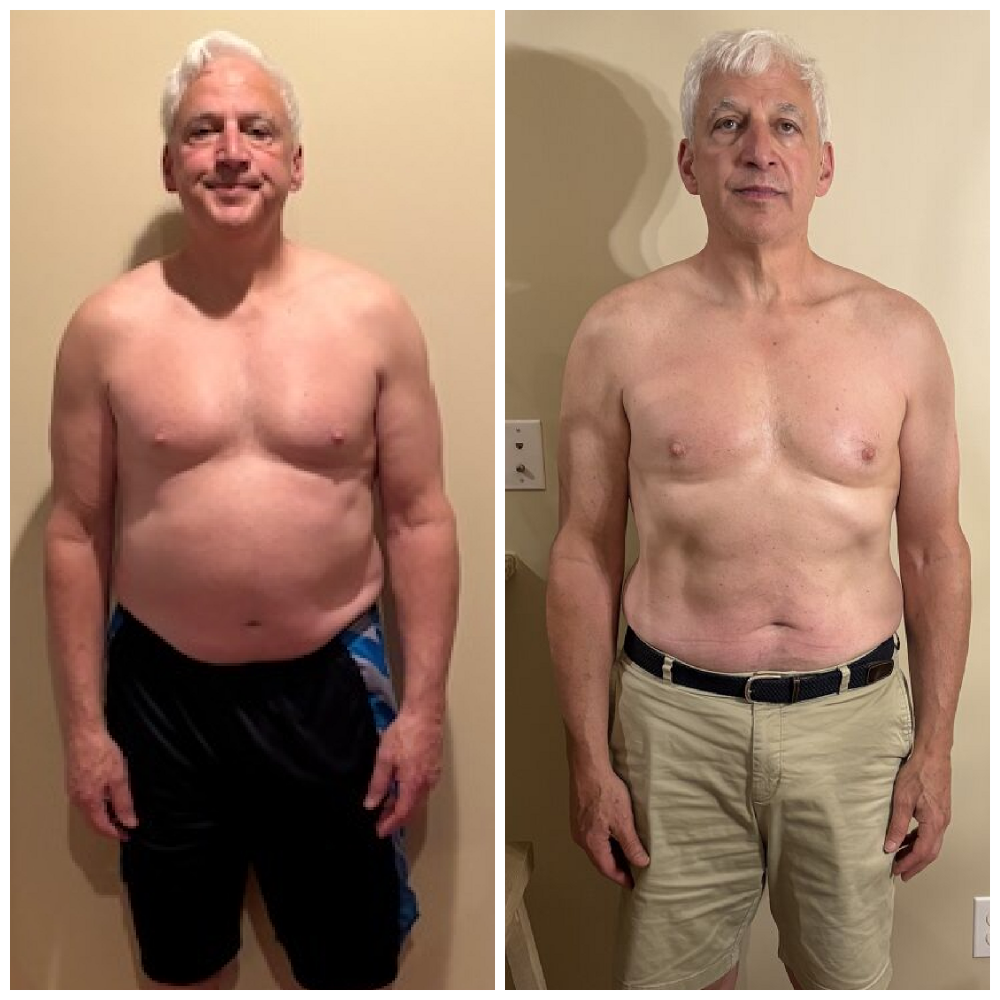 Mike M kettlebell before and after transformation Precision Kettlebells