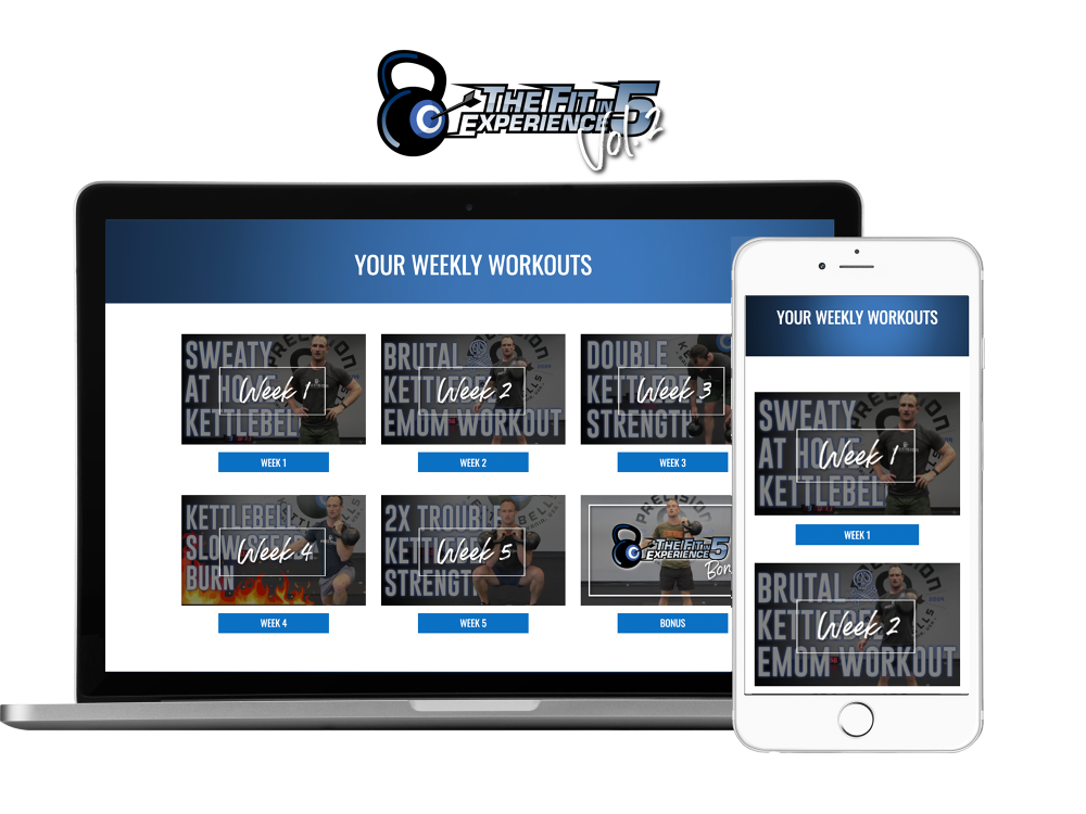 On-demand kettlebell workouts on laptop